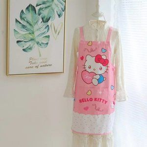 Hello Kitty Kitchen Apron Chef Style Ties in Back Pink